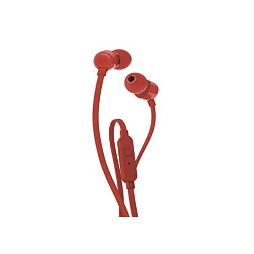 JBL T110 Wired In Red Ear Headphones price in hyderbad, telangana