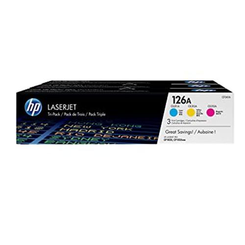 HP 126A CF341A CYM Tri Pack Combo LaserJet Toner Cartridge price in hyderbad, telangana