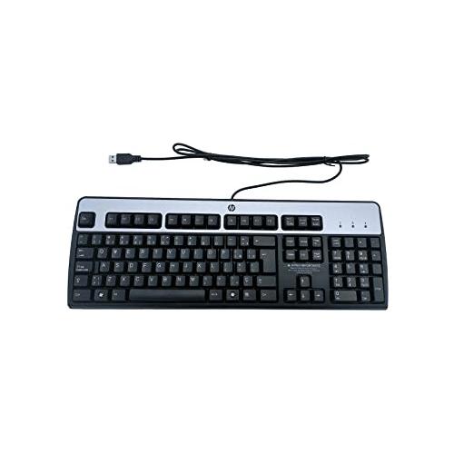 HP Keyboard 0316 Wired USB Desktop Keyboard Silver and Black  price in hyderbad, telangana